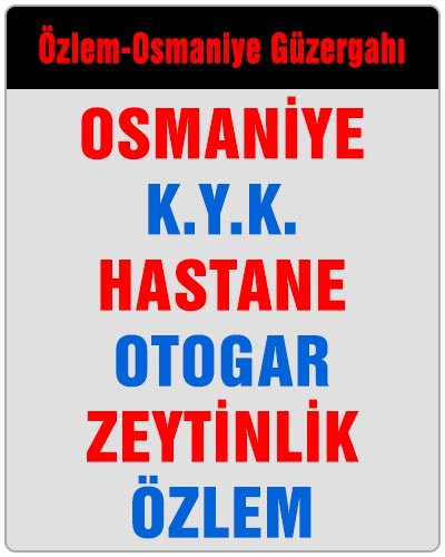 Özlem Osmaniye Dolmuşu