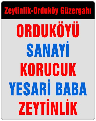 Zeytinlik Orduköyü Dolmuşu